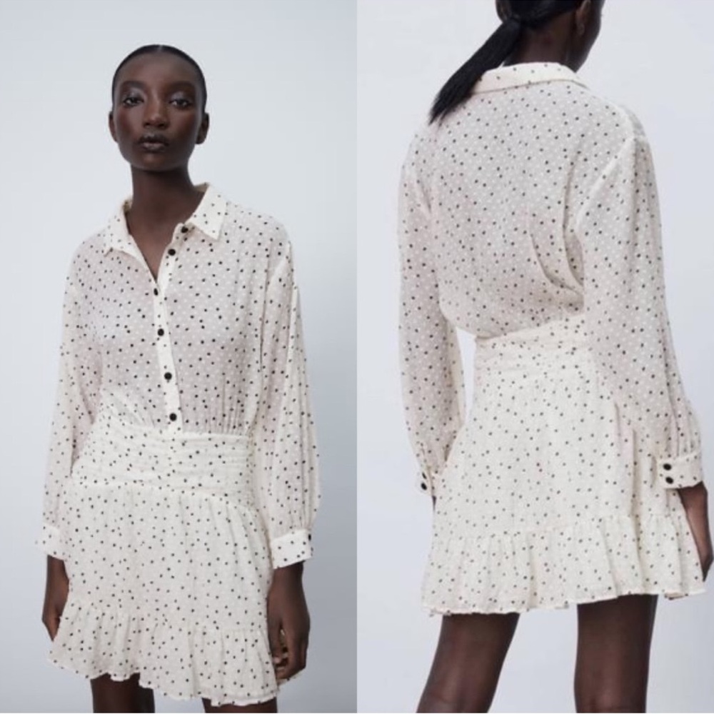 NWT Zara Women’s Polka Dots Mini Dress Long Sleeve Size‎ XS
Lightweight